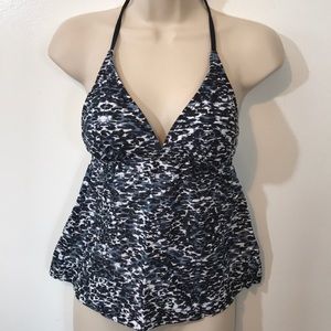 Mossimo Black Tankini Top S NWT